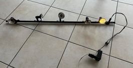 Lichtschiene mit 5 Lampenfassungen und Trafo