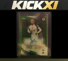Xavi Simons Topps Chrome 2025/26 Auto Green 04/99 Tottenham