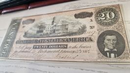20 Dollar Noten Confederate States America 1864 