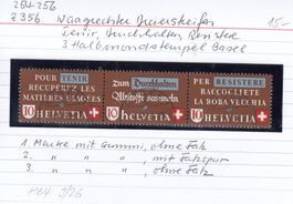 254-256 Z35b waagrechter Dreierstreifen Halbmondstpl. Basel