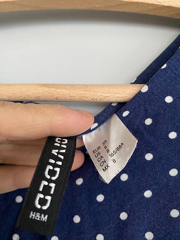 Vestiti: Blau weiss getupftes Kleid – Usato da Riehen venduto da Amapolita 2
