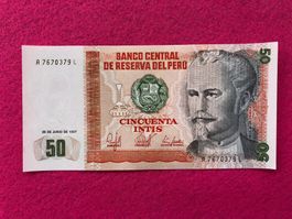 Peru 1987 - 50 Intis UNC