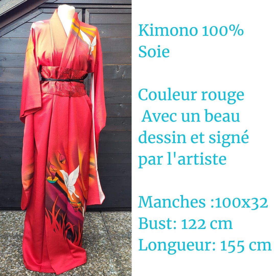 Kimono: Kimono red – Nuovo (secondo la descrizione) da Fribourg venduto da VictoriaShop7 9