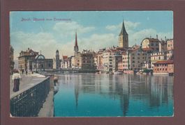 ZÜRICH - Altstadt vom Limmatquai - 1921