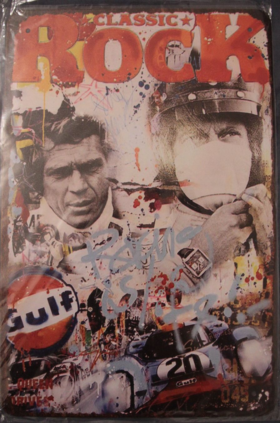 Schilder: NEU: Steve McQueen Gulf Blechschild Auto Plakat – Neu (gemäss Beschreibung) aus Matten b. Interl von alleswasgutist