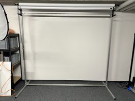 Fotohintergrundhalter, rollbar + Vinyl Weiss 2.75m x 6m