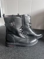 Bottes noires en cuir, Ann Tuil, T 38, comme neuves