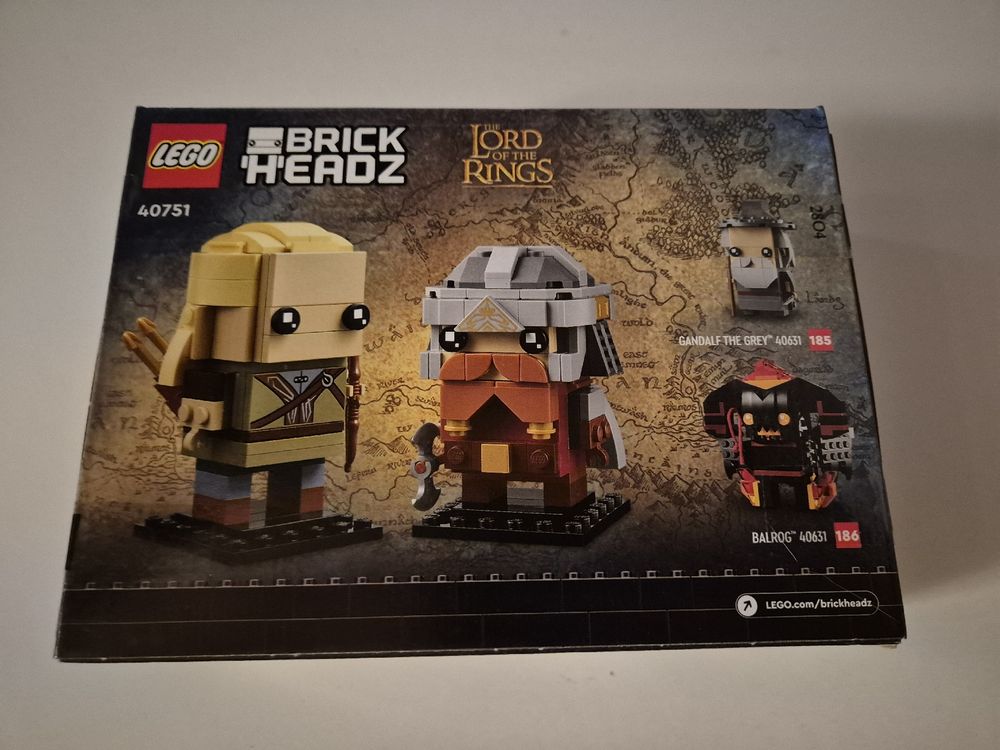LEGO BrickHeadz 40751 Herr der Ringe - Gimli & Legolas (Neu und ...