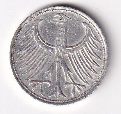 Tutti le monete: Deutschland 5 Mark 1964 F – Usato da Neuchâtel venduto da karlpierrino