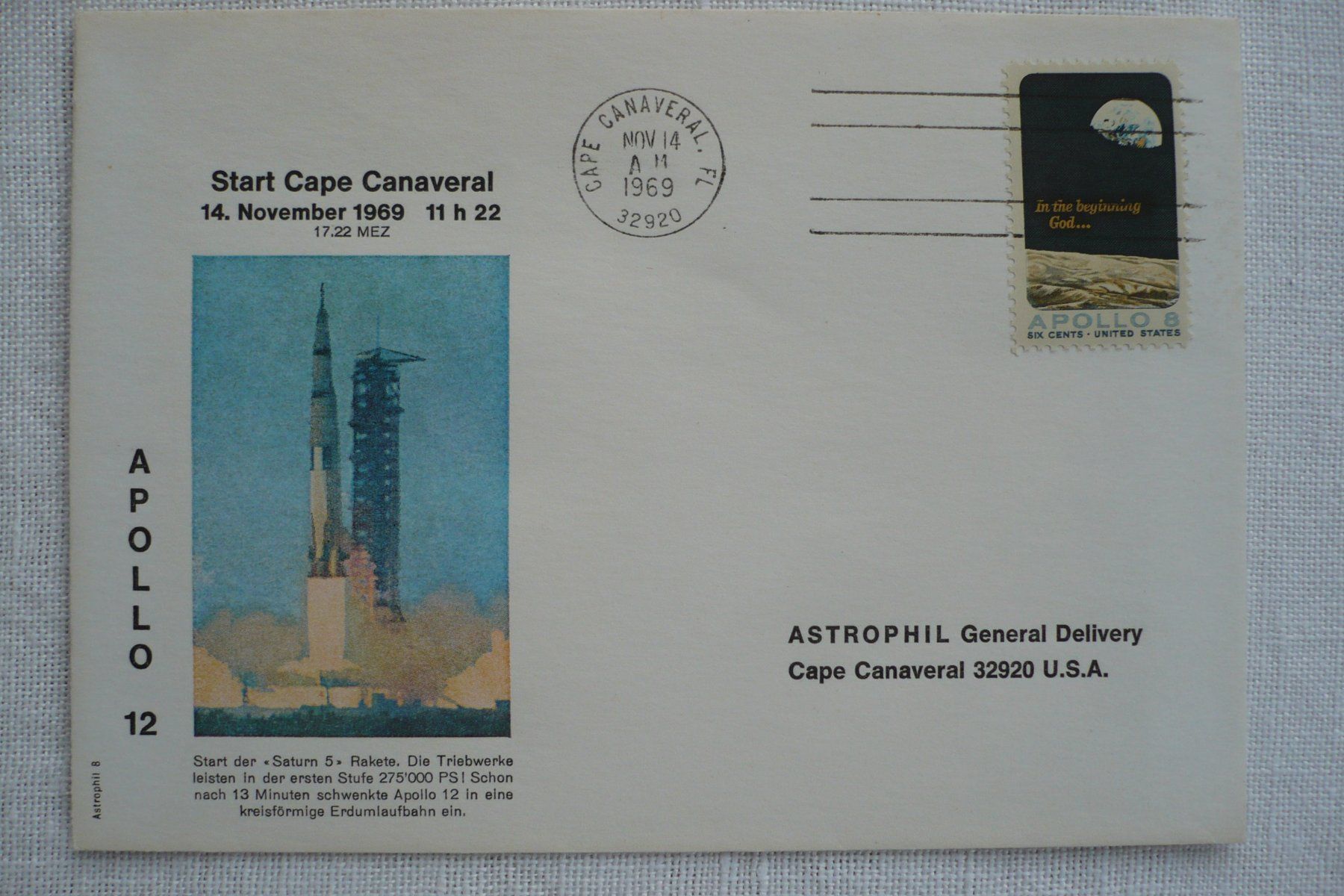 Alle Briefmarken: 1969 APOLLO 12 Start – Gebraucht aus Zürich von saltandpepper008