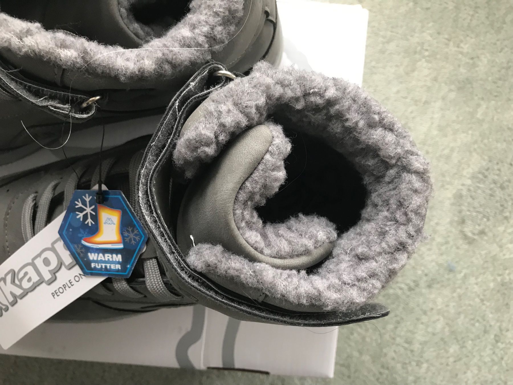 Kappa Scarpe da uomo: Kappa Bash Mid Fur, Winter Schuhe, Gr. 43, Grau, Neu – Nuovo (secondo la descrizione) da Niederteufen venduto da mix18 5