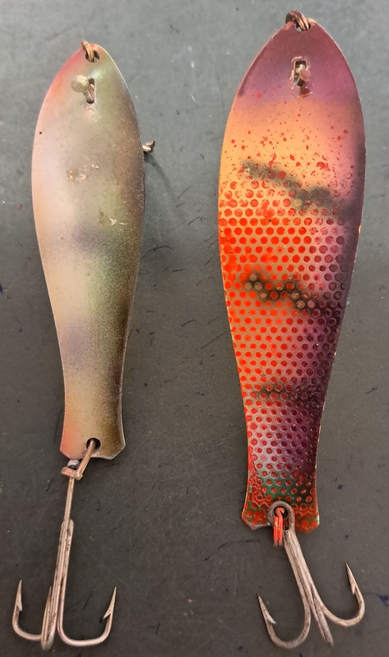Esche: 2 Heintz Blinker décor artisanal/ Heintz Blinker artisanale – Usato da Fribourg venduto da versus702