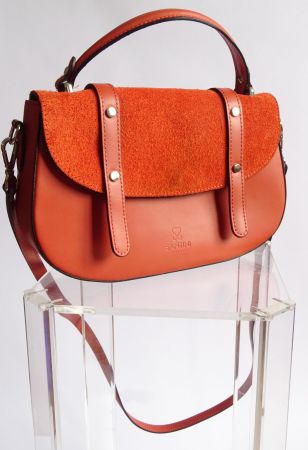 Santini Firenze Schultertasche Leder & Wildleder, Italy