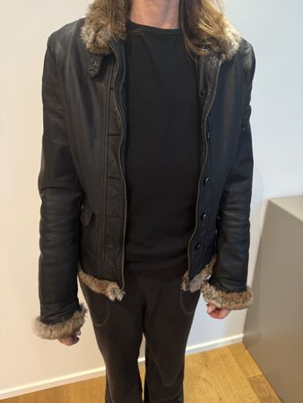Leonardo Lederjacke mit Pelz