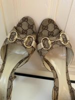 Gucci Stilettos mit Horsebit Logo Canvas gebraucht