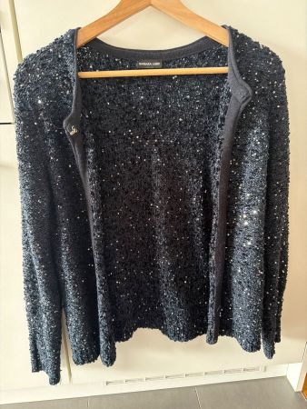 Damen Strickjacke Barbara Lebek Grösse 38 Pailletten