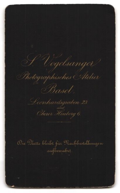 Fotografie &  Plakate: Fotografie S. Vogelsanger, Basel, Leonha – Gebraucht aus Berlin von bartko-reher 1