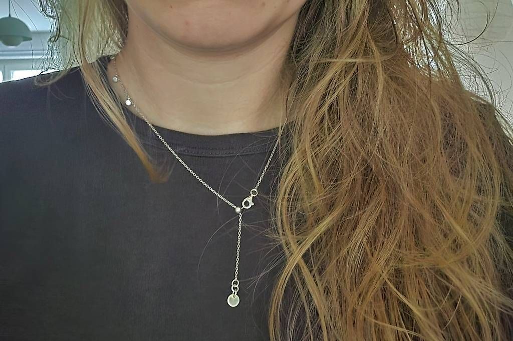 Catenine: Feine Kette Silber mit Plättchen – Usato da Bern venduto da noelle21 2