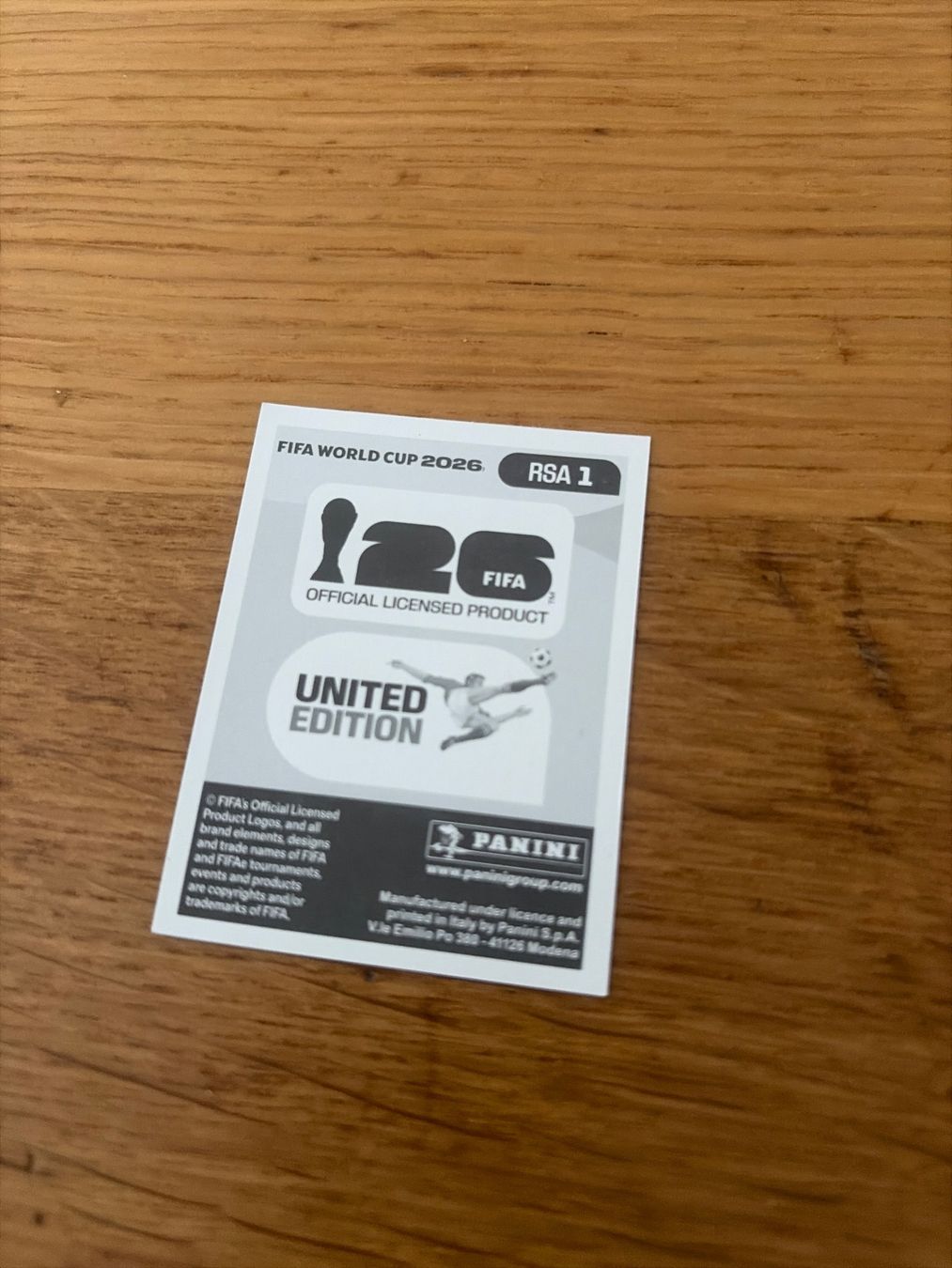 Panini Carte collezionabili: PANINI FIFA WORLD CUP 2026 - RSA 1 – Usato da Orbe venduto da heglau 1