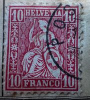 1867 - Sitzende Helvetia - POS Stempel