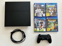 PS4 - Sony PlayStation 4 Konsole inkl. Controller + 4 Spiele