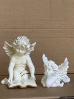 Charmantes Statues d’Anges, Lot de Deux – Décoration Vintage