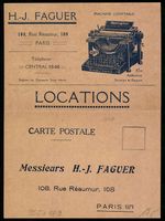 Paris, H.-J. Faguer, Machine Comptable, 