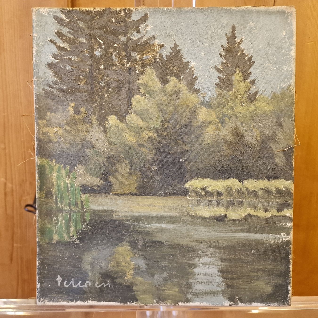 Tableaux: Gemälde Flusslandschaft mit Bäumen – D'occasion à BERN par Intarsia 1