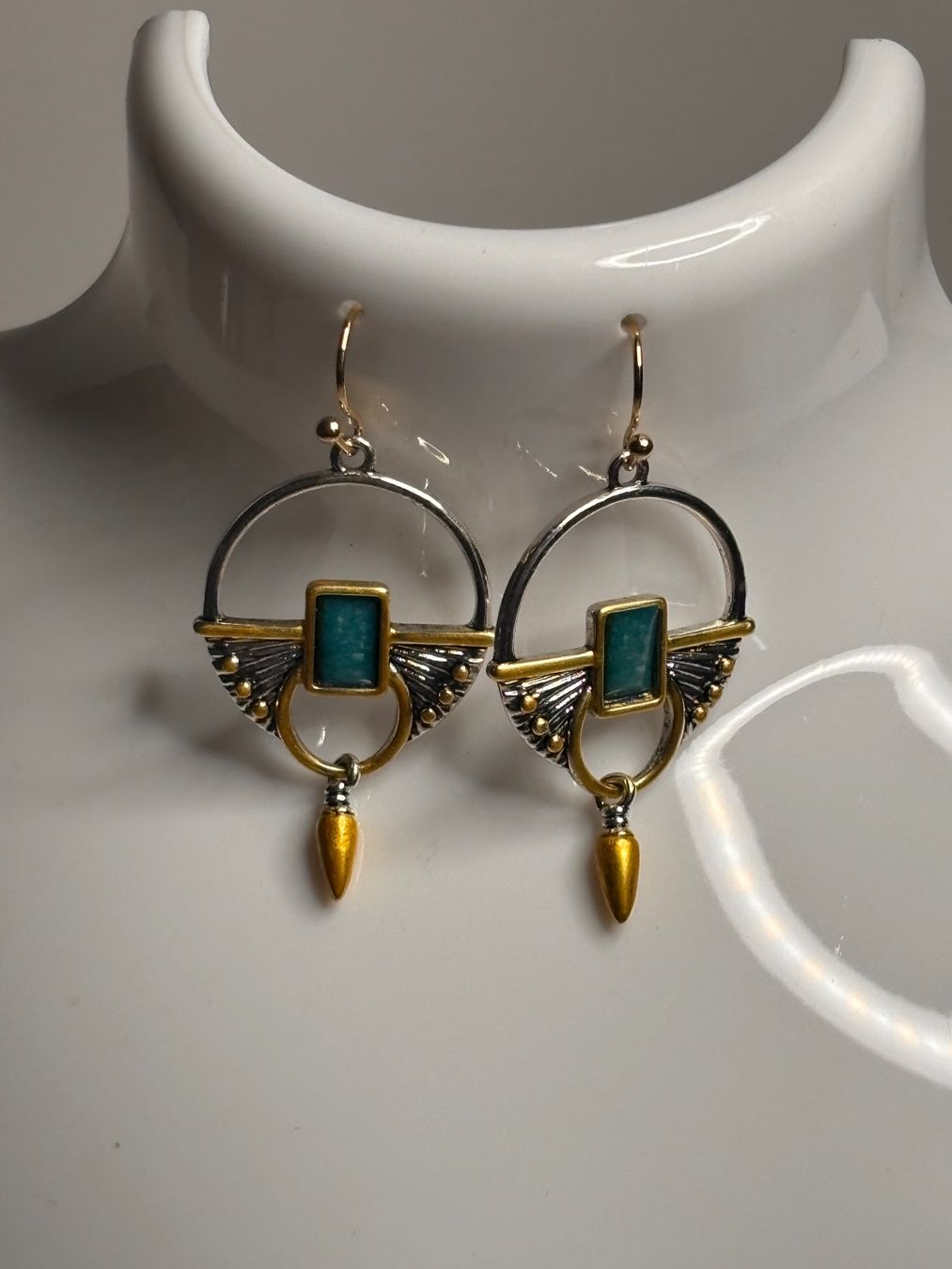 Orecchini pendenti & Orecchini a lobo: Boucles d'oreilles turquoise & or - Été chic ! – Nuovo (secondo la descrizione) da Lausanne venduto da mel2dreams 2
