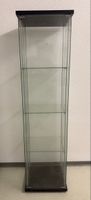 Vitrinen-Schrank Glas Metall Holz Sockel 40x157cm guter Zust