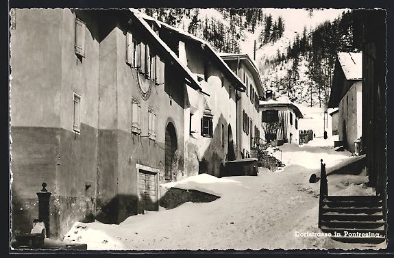 Cartoline postali: AK Pontresina, Dorfstrasse – Usato da Berlin venduto da bartko-reher