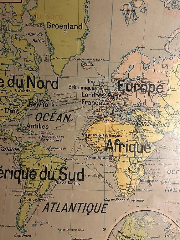 Cartine & Atlanti: Carte scolaire Planisphère  – Usato da Préverenges venduto da lud_dk87 4