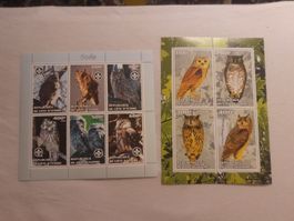 Côte d'Ivoire : Collection de timbres hiboux variés! 