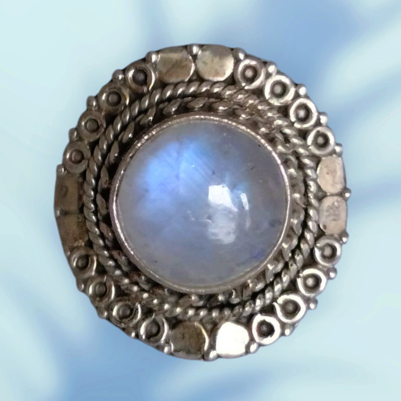 Anelli: Regenbogen Mondstein Ring 925 Solid Sterling Silber – Nuovo (secondo la descrizione) da Schwyz venduto da els_7cys 1