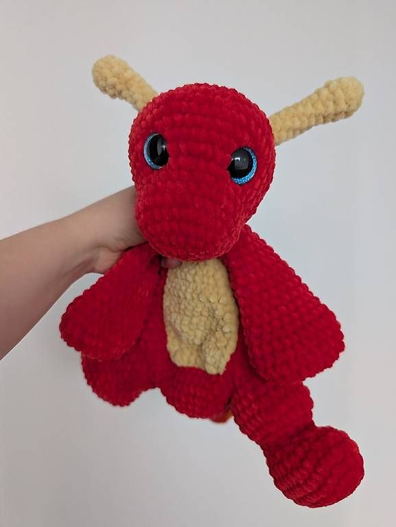 Giocattoli: Amigurumi roter Drache 32cm – Nuovo (secondo la descrizione) da Beromünster venduto da Shelly9296 2