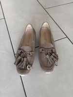 Peter Kaiser Mokassin-Loafer, Gr. 36, beige/grau, Leder