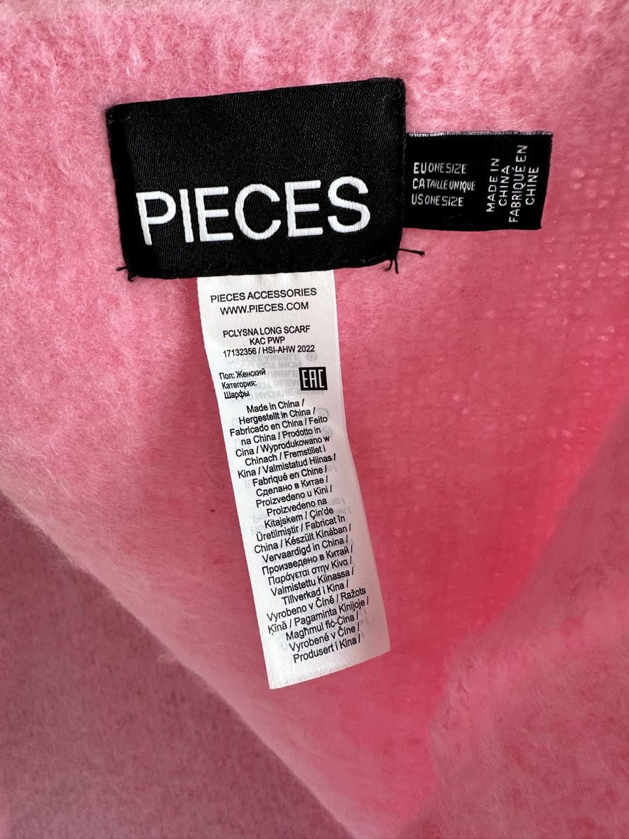 Pieces Foulard & Sciarpe: PIECES Weicher Rosa Schal Lang – Nuovo (secondo la descrizione) da Zürich venduto da ElissZurich 2
