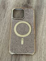 Glitzer iPhone 13 Pro Hülle, Goldig mit Magnet, neuwertig ✨ 