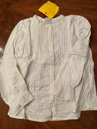 SEHR SCHÖNE Mädchen BLUSE Creme 104 cm 4 Jahre