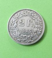 2 Fr. Münze, Silber. Zustand sihe Bilder