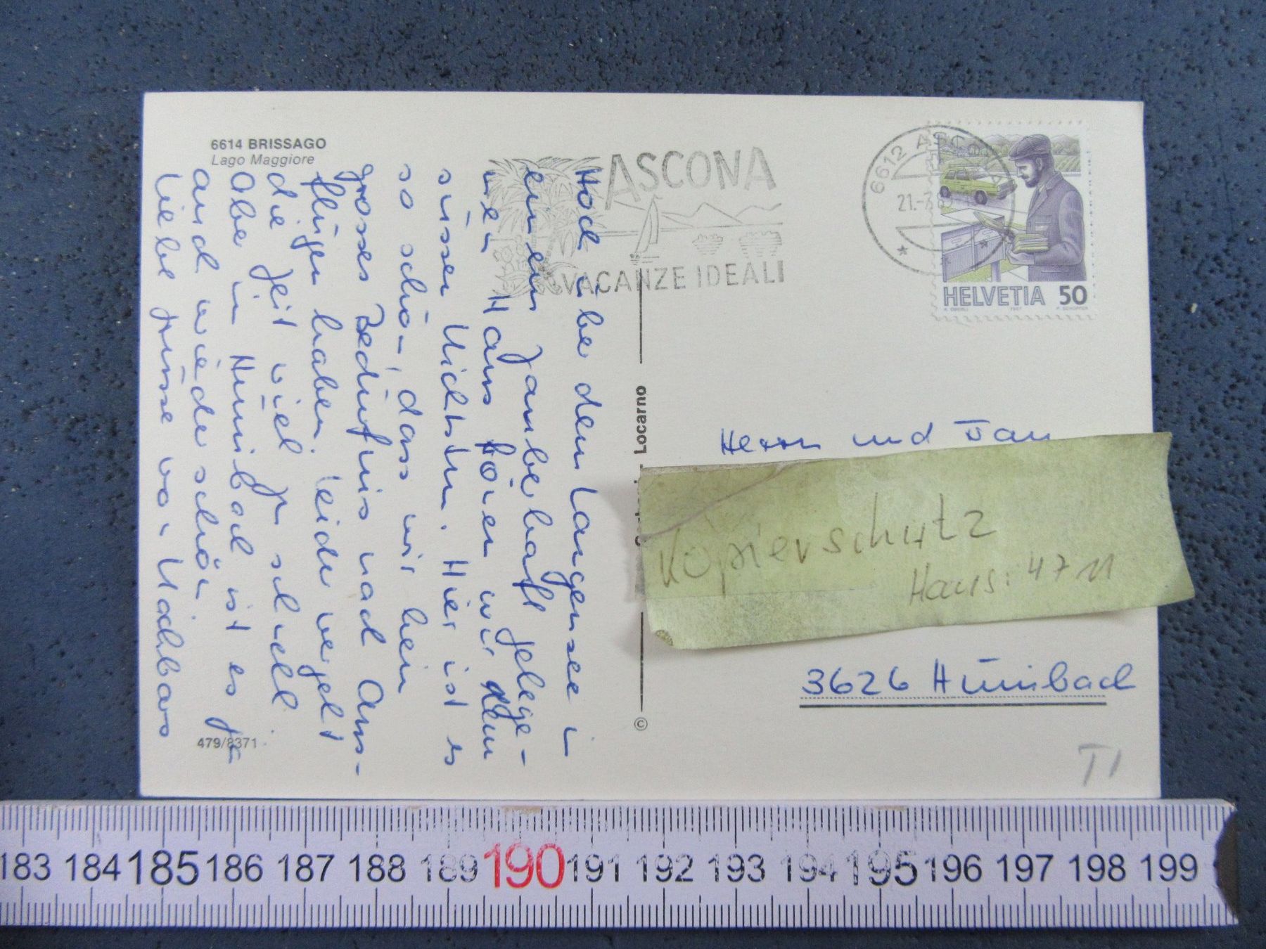 Cartoline postali: BRISSAGO TI AK – Usato da Ettingen venduto da Hausi4711 1