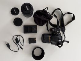 Nikon D3200 Komplettset – 2 Objektive & Zubehör