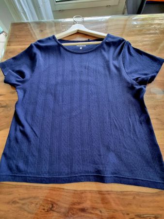 Baumwolle T Shirt L 44 dunkelblau 1x getragen