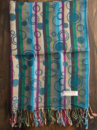 Pashmina Schal bunt (blau/pink/grün/rosa...) - Neu