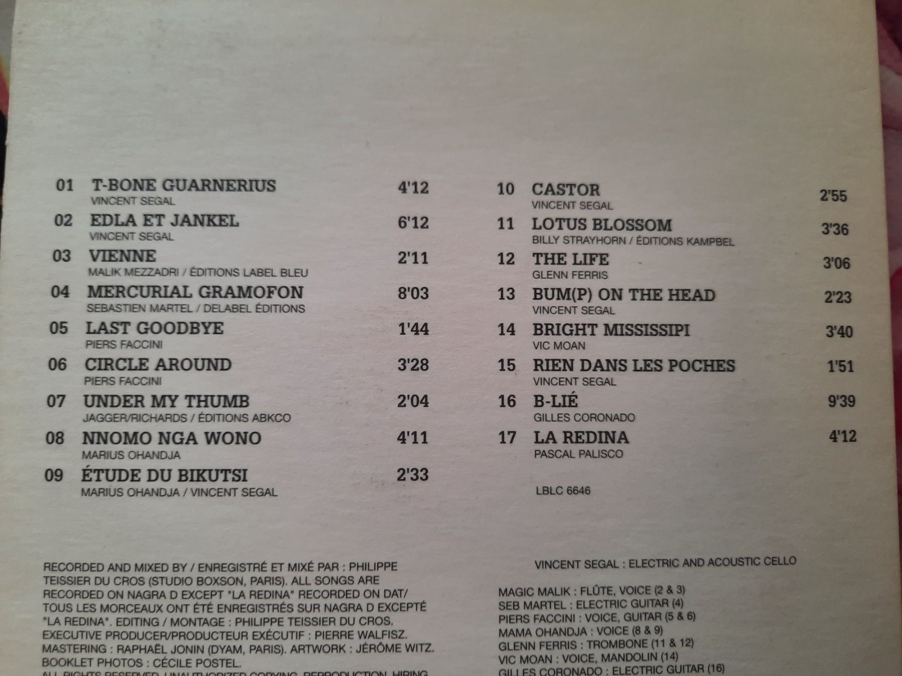 CD: CD - Vincent Segal - T-Bone Guarnerius – Usato da Pully venduto da bro_n52j 2