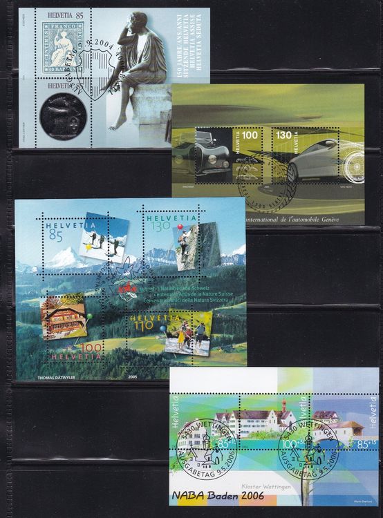 15 x CH Briefmarken Blocks, Viererblocks 2004-2013, ET (Gebraucht) in ...