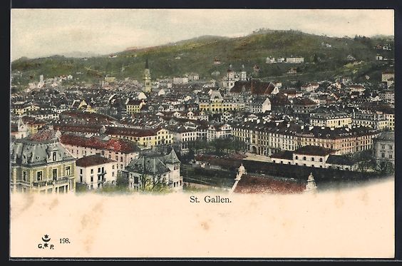 Cartes postales: AK St. Gallen, Teilansicht mit Kirche – D'occasion à Berlin par bartko-reher
