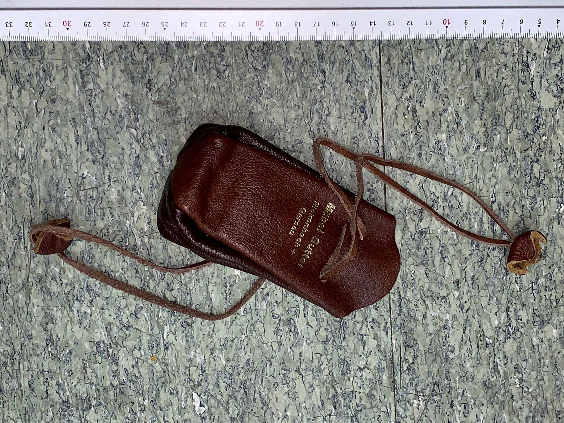 Taschen: Ledertasche mit Schnur Säckel Geldsack Tabaksack Leder – Gebraucht aus Rickenbach SZ von Frickler 2