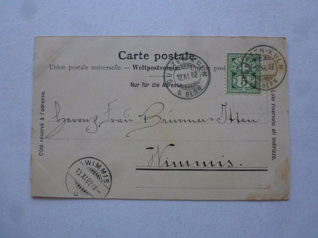 Cartoline postali: Ansichtskarte Gurten Kulm 1902 – Usato da Walkringen venduto da Casablanca777 1