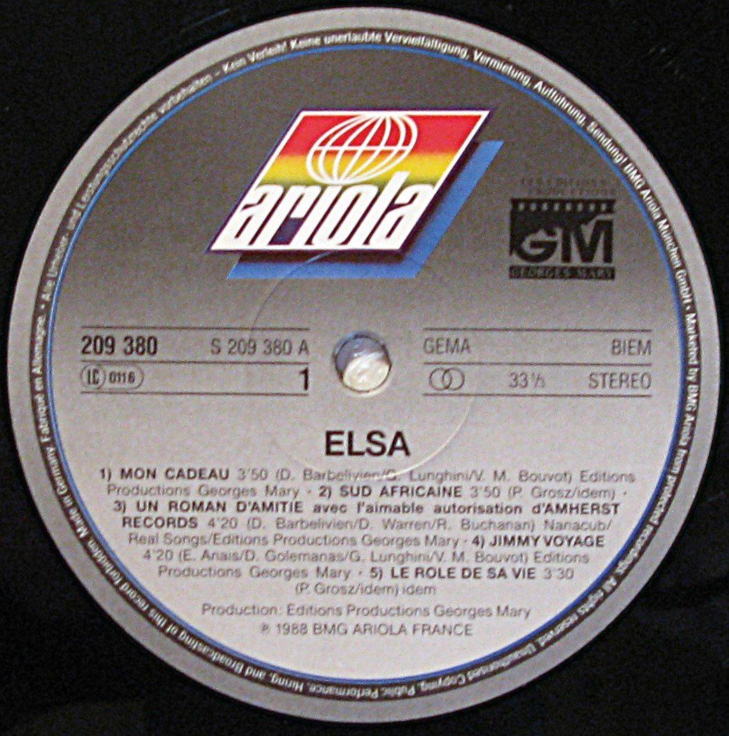 Dischi in vinile: ELSA "Elsa" LP in VG – Usato da Monthey venduto da Pingmub 3
